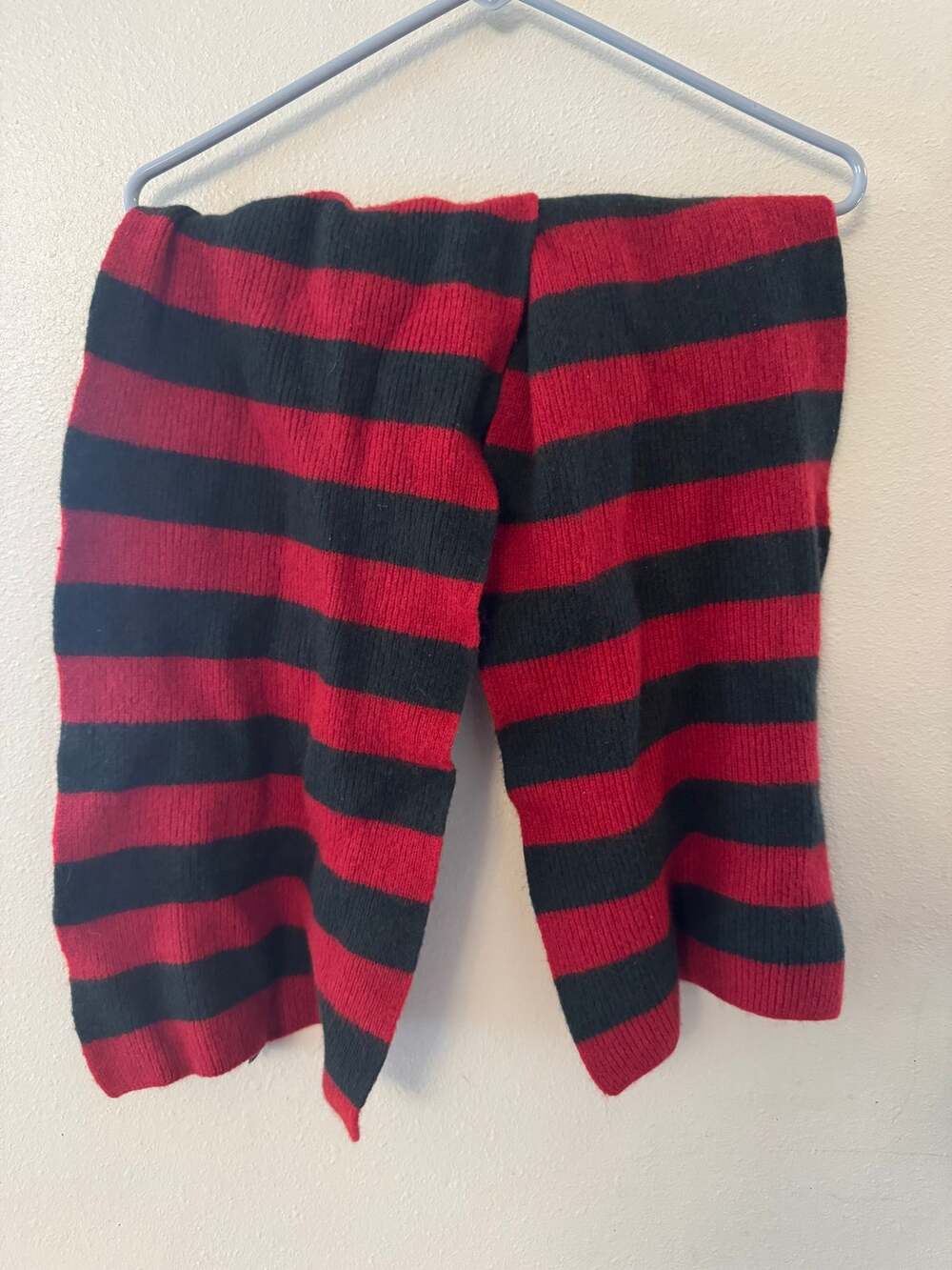 Gap scarf Wool angora blend red and dark green striped